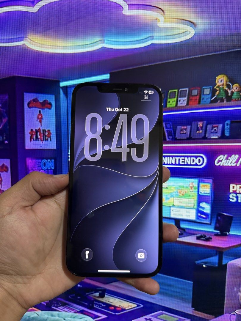 iPhone 12 Pro Max 128gb Pacific Blue (Category: iPhone 12 Series) located in Baguio. Submitted by krixchanjulius (Listing ID 1469702391, Image 2). Description: iPhone 12 Pro Max 128 Pacific Blue ₱15,490 •No sim restriction(Anysim) •ZA/A Singapore Variant(Dual physical sim) •True Tone Working •Face ID Working •100% Battery Health •iOS 27.0.1 •No iCloud issue •Unli Reset/Unli update •Front and back camera super clear History of repair/Issue: •Minor