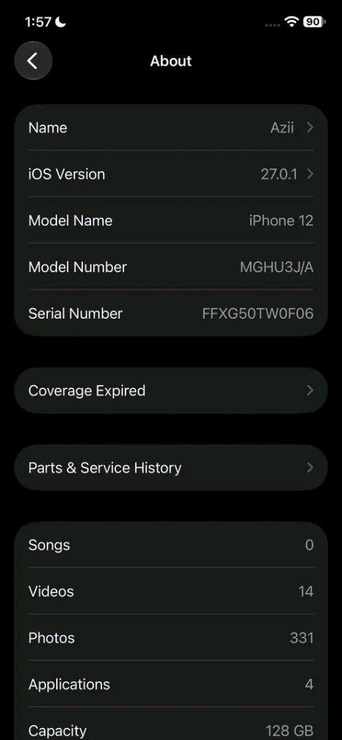 iPhone 12 Rush!!!! (Category: iPhone 12 Series) located in Manila. Submitted by aizhoshi (Listing ID 1469747664, Image 3). Description: iPhone 12 128 go no issue 100% Battery Health Newly Replaced No Scratches SA LCD and Backglass All Working Unli Reset Not Bypass No Sim Restrictions Can Reset Manila location 10k if get agad 8700 nalang rush price presyong ip11 nayan meetup only pass sa lalamove or ship.