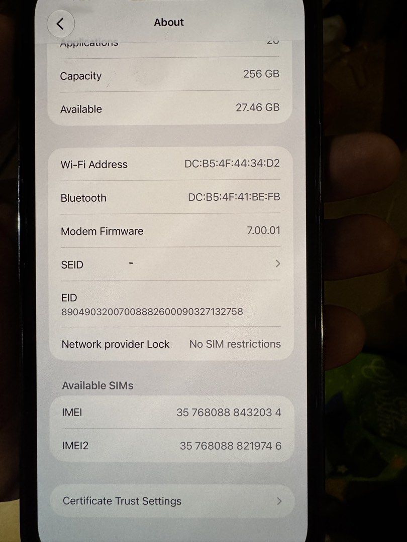Iphone 13 pro max 256 gb (Category: iPhone 13 Series) located in Bacolod City. Submitted by sitojoerayt (Listing ID 1469650958, Image 3). Description: RFS upgrade Personal phone Battery health 76% Open line No box.