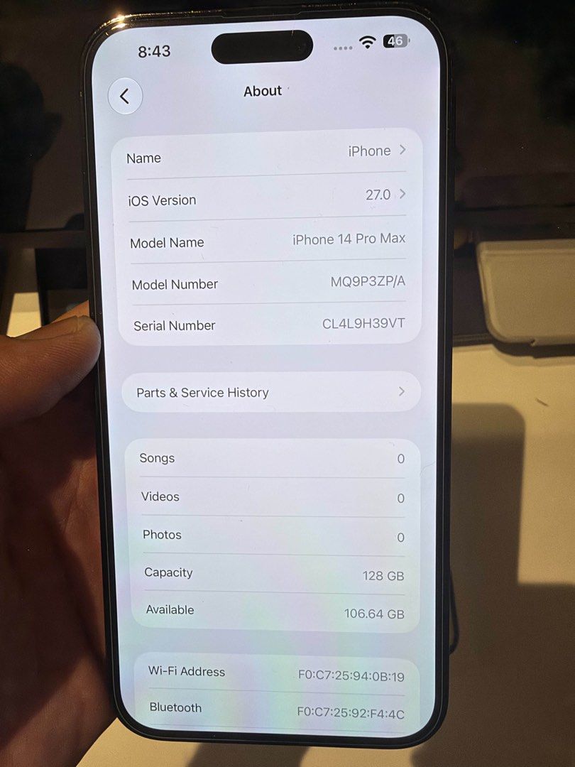 Iphone 14 pro max 128gb Color: Space Black (Category: iPhone 14 Series) located in Cavite. Submitted by villary (Listing ID 1469734829, Image 1). Description: - Model: iPhone 14 Pro Max - Storage: 128GB - Color: Space Black - Battery Health: 100% - Network: Factory Unlocked / No SIM restrictions - Condition: New battery replacement, minimal dents & well-maintained - Meetup Locations: SM Center Imus or Ayala Malls Vermosa, Cavite.