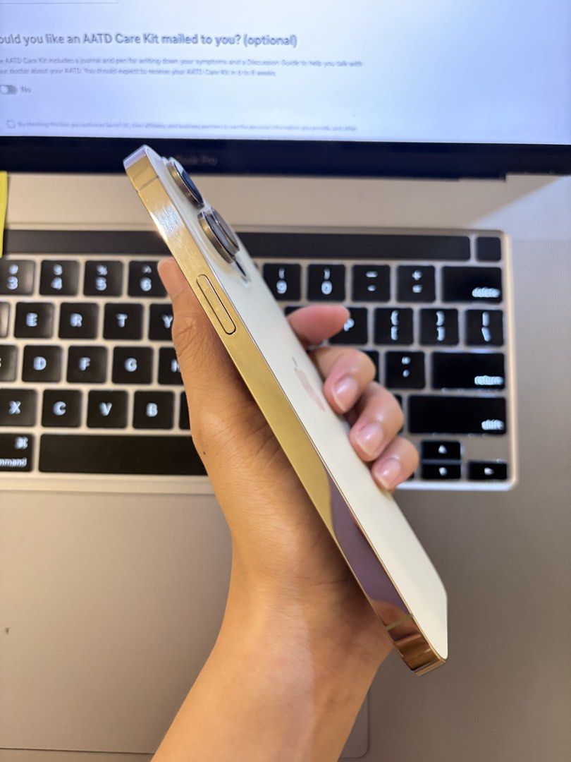 IPhone 14 Pro Max 1TB (Gold) (Category: iPhone 14 Series) located in Cavite. Submitted by maerox (Listing ID 1469702870, Image 2). Description: IPhone 14 Pro Max 1TB (Gold) For Sale or Swap Lady Owned Makinis 💛 1 Terabyte 79% Batthealth (Still matagal malowbat) Factory Unlocked Any sim No issue/No dents/No scratch No history of repair All parts are original Inclusions: Original Cord, Unit, Case (misplaced box) Meetup Cavite | Moa.