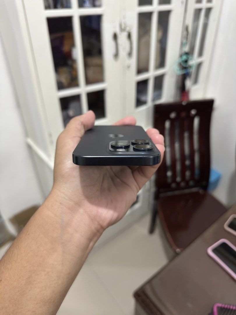 Iphone 15 Pro (128 GB) Blue Titanium (Category: iPhone 15 Series) located in Cavite. Submitted by densansae (Listing ID 1469646314, Image 2). Description: FS or Swap: Iphone 15 Pro (128 GB) Blue Titanium ₱33,500 Only ( Negotiable ) 🔋96% Battery Health • 610 Cycle Count Not Boosted or Replaced / Nagamit lang nung nasira unang phone ✅Factory Unlocked / All sim Pwede ✅Face ID working ✅Ios 26 ✅ NTC Approved Issue: Few Scratches On screen and Some mi