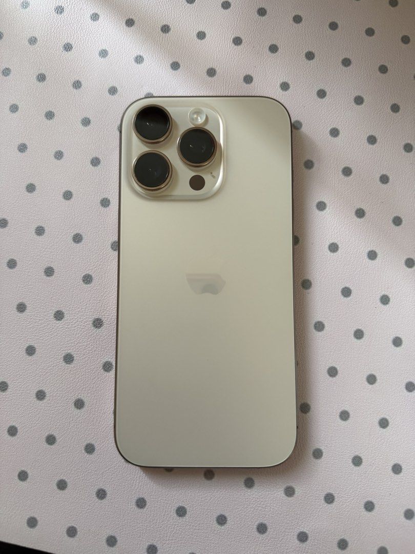 Iphone 16 Pro 128gb 90%BH (Category: Other Mobile & Gadget Accessories) located in Quezon City. Submitted by 1013.duckie (Listing ID 1469585625, Image 1). Description: First Owner (lady owner) - 2 small scratch pero di siya ganun ka visible - 90% battery health - 128gb RFS: bought a new phone .