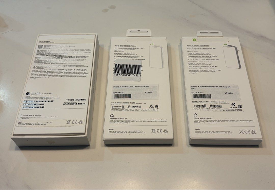 iPhone 16 Pro Max - White (256gb, Unlocked) (Category: iPhone 16 Series) located in Pasig City. Submitted by zephyrone (Listing ID 1469653597, Image 3). Description: iPhone 16 Pro Max (256gb, White Titanium) NTC, Unlocked - 92% Battery Health - No issues - No iCloud - 99% Smooth, Well taken care of, Pristine screen - Complete with box and fresh Apple USB-C cable + 2 Apple Official Cases Package: - Unit - Original Box - Original USB-C to USB-C Cab