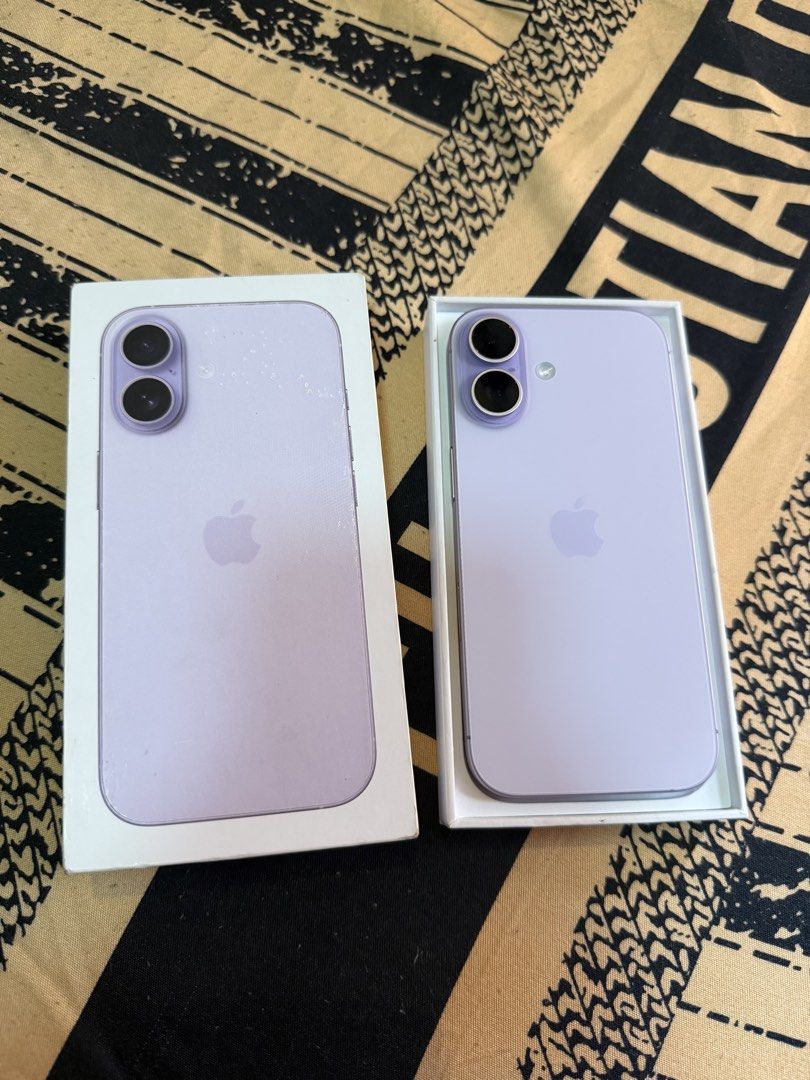 Iphone 17 256Gb (Category: iPhone 17 Series) located in Pasay City. Submitted by kittymeangel (Listing ID 1469732585, Image 1). Description: - Model: iPhone 16 (Gorgeous Purple) - Condition: Pristine, clean frame with no scratches or dents - Battery Health: 99% - Cycle Count: 102 - History: First used in May 2026 - Inclusions: Original box and complete packaging - Status: Fully functional and ready to use out of the box.