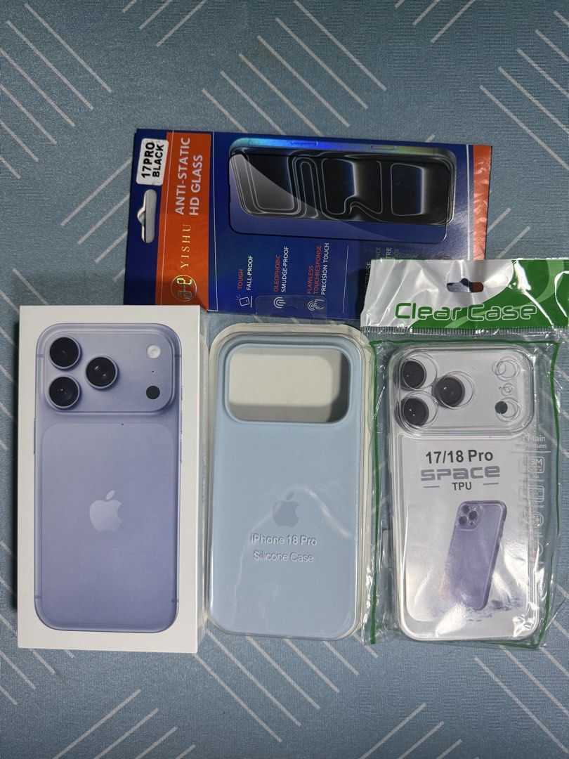iPhone 18 Pro Silicone & Clear Cases with Glass Screen Protector (Category: Cases & Sleeves) located in Makati City. Submitted by marjenyaaah (Listing ID 1469732254, Image 1). Description: Forsale or Swap for Glacier 512 GB Promax forsale 98k negotiable smartlock - Brand new and open for checking kakaactivate lang 0cc BH. - With 7days replacement in service center with 1 year warranty. Complete! - 1x Light Blue Silicone Case for iPhone 18 Pro - 1