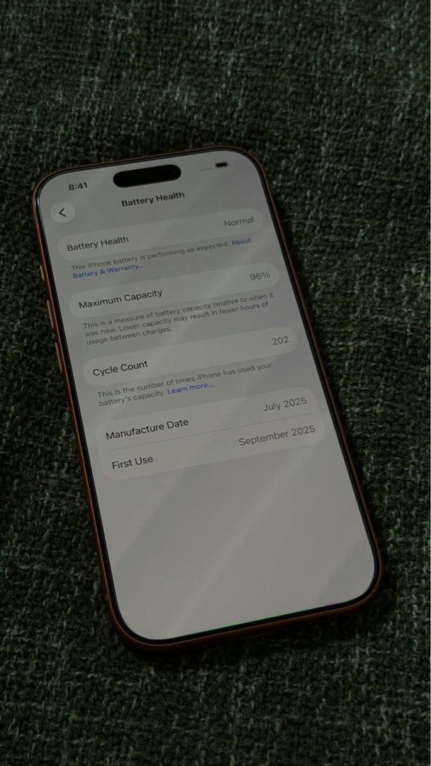 iPhone Pro (Category: iPhone 17 Series) located in Antipolo. Submitted by sajimine (Listing ID 1469583394, Image 2). Description: FS: IPHONE 17PRO 256GB in Cosmic Orange. RFS: Upgraded to Iphone duo. BATTERY HEALTH: 96% CONDITION: No scratch or anything on the phone INCLUSIONS: Box with unused things inside it (cord and sim card ejector PRICE: Php 68500 (Still negotiable for sure buyer!) PM.