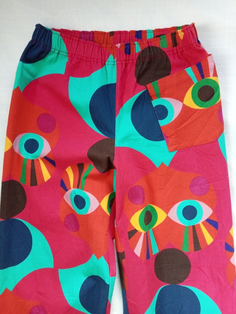 ISSEY MIYAKE me psychedelic eye abstract trouser pants (Category: Other Bottoms) located in Bagabag. Submitted by thrift_stories96 (Listing ID 1469719361, Image 2). Description: ISSEY MIYAKE me psychedelic eye abstract trouser pants Small to medium frame Waistline - 27 to 30 Length - 35.5 Rise - 12 mid to highwaist Leg opening - 10.5 Condition - excellent Cloth material - cotton blend stretchy No flaw.