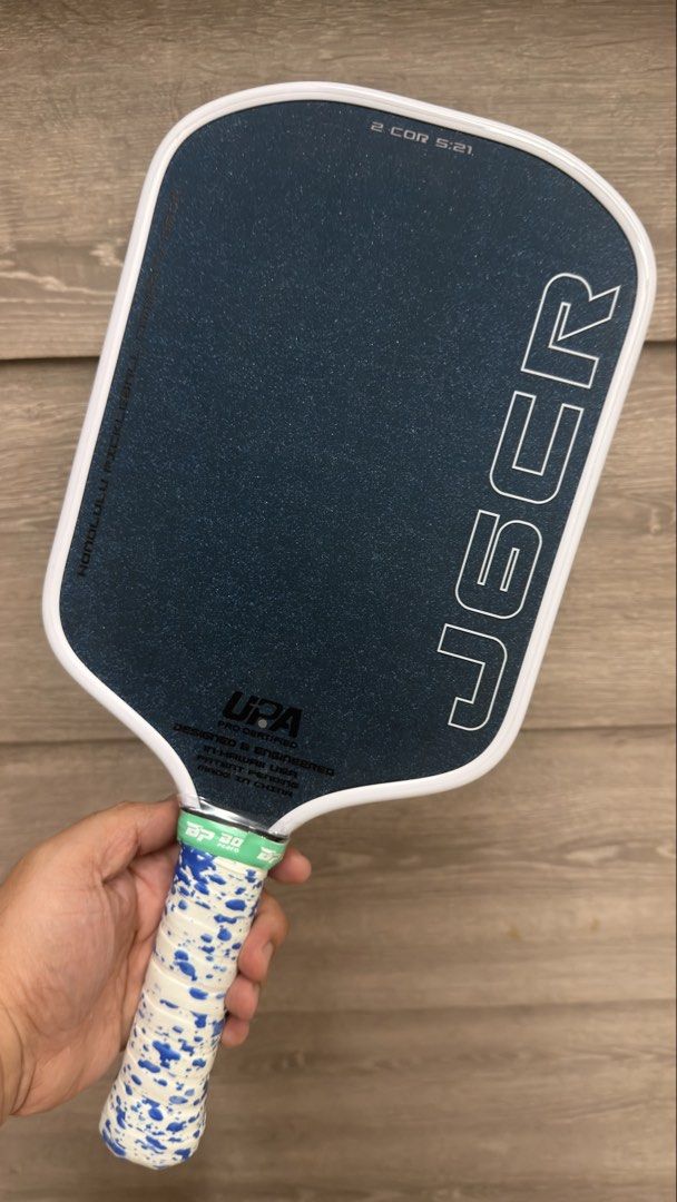 J6CR CBES (Category: Racket and Ball Sports) located in Muntinlupa City. Submitted by joboramos (Listing ID 1469576735, Image 2). Description: Honolulu J6CR (CBES) - white - barely used, not even used in OPs - 9.9/10 condition - clear edge tape and Bodhi overgrip since day 1 - clear plastic grip cover still intact - comes with original J6CR paddle cover RFS - extra paddle For lalamove pickup or meetups around Bulacan (Bustos, Baliuag, San Rafael,