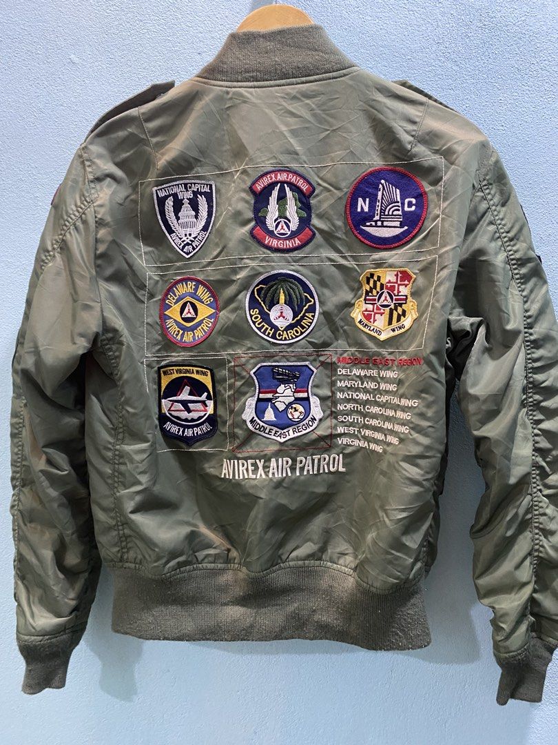 Jacket avirex full patch (Category: Coats, Jackets and Outerwear) located in Bachok. Submitted by duniabundle30 (Listing ID 1469578652, Image 2). Description: Pit 21 labuh 24 Condition macam baru keluar kedai Tak ada satu defect .