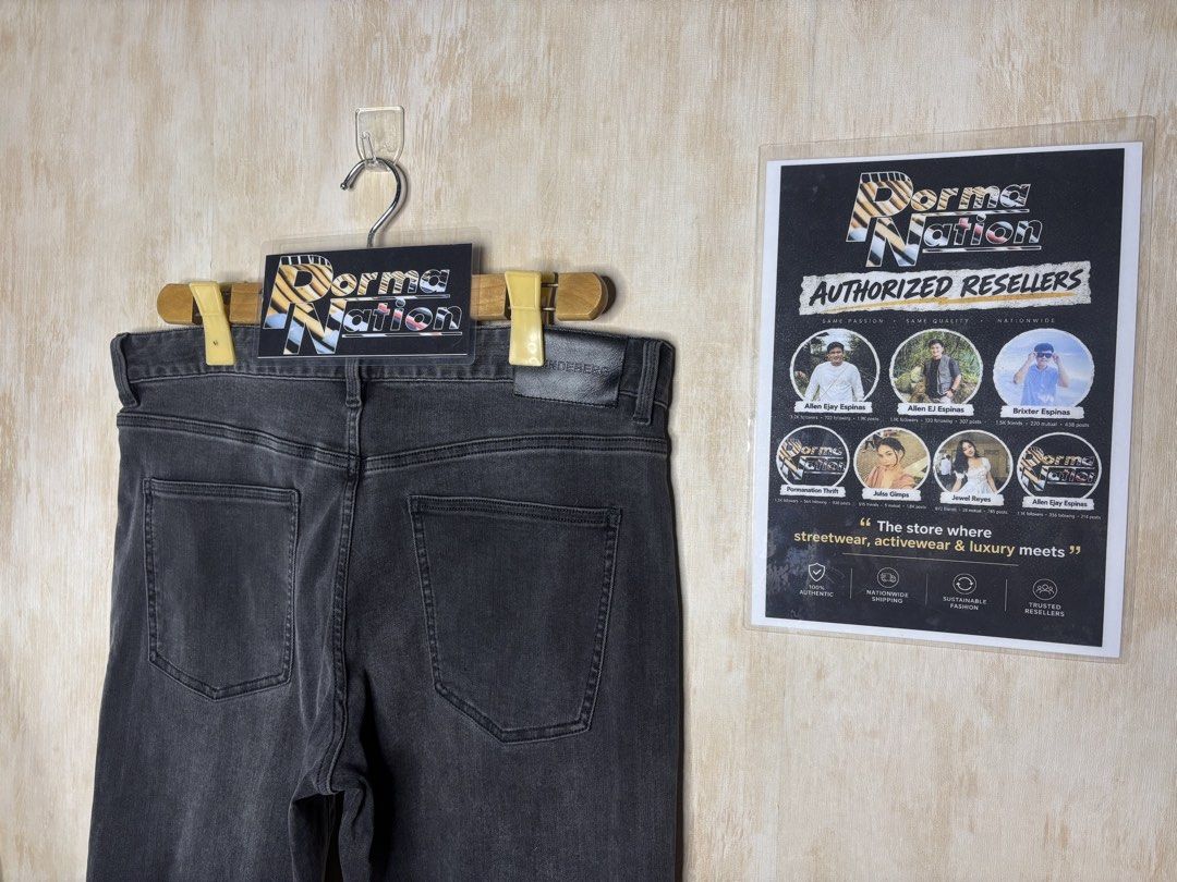 j.lindeberg BLACK WASHED DENIM PANTS (Category: Jeans) located in Cabuyao City. Submitted by pormanation-thrift-store (Listing ID 1469572950, Image 3). Description: J.LINDEBERG BLACK WASHED DENIM PANTS Condition: LIKE NEW Color rate: 10/10 (PWEDE SA MASELAN) Size: 34 Dimes: 34”Wx37.5”L Issue: NONE✅ Price: 2200.