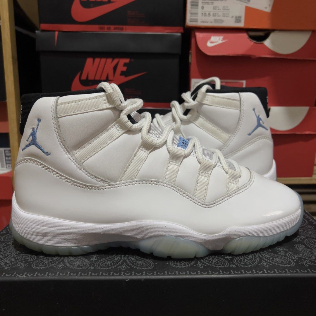 Jordan 11 Retro 'Legend Blue' (Category: Sneakers) located in Manila. Submitted by haimvn (Listing ID 1469589711, Image 1). Description: Price: ₱4,900 Model: Jordan 11 'Legend Blue' Size: 8 US Men's | EU 41 Condition: 9/10 (flawlessly kept, barely used, minor sole yellowing, no sole separation, no scratches, no hidden issues) Inclusions: Replacement Box Authenticity: 100% Legit / Authentic pm me for additional photos. You are free to legit check 