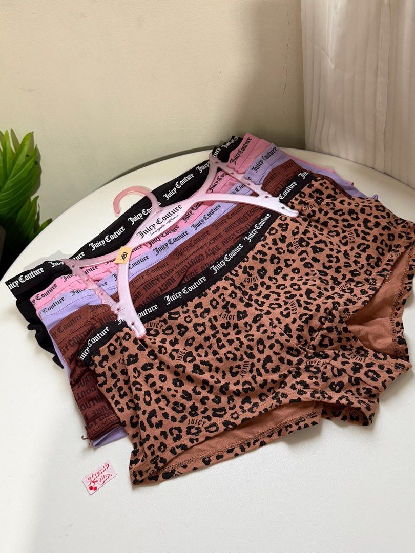 Juicy c boylegs 5’s per set (Category: Shorts) located in Pasig City. Submitted by aurae.clo (Listing ID 1469704163, Image 3). Description: wholesale minimum of 10 sets assorted 550 retail 5’s set 600 xs-2xl available pink and clear hanger.
