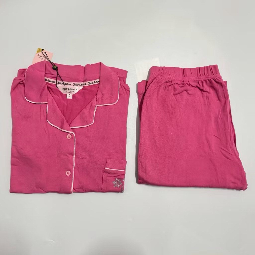 Juicy C. Pj pants set (Category: Sets or Coordinates) located in Pasig City. Submitted by aurae.clo (Listing ID 1469703705, Image 3). Description: avail in dark pink, purple, black, light pink, salmon small, med, large, xl.