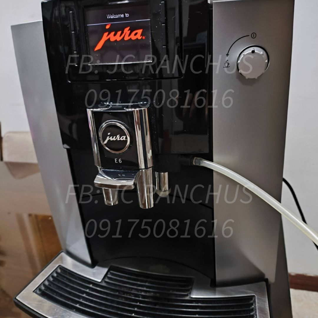 JURA E6 Fully Automatic Coffee & Espresso Machine with Grinder (Category: Coffee Machines & Makers) located in Quezon City. Submitted by jc.ranchus (Listing ID 1469599646, Image 3). Description: ☕ JURA E6 FULLY AUTOMATIC COFFEE MACHINE Selling our preowned JURA E6 bean-to-cup coffee machine in silver and black. ✅ Fully working grinder, coffee brewing and milk frother ✅ No error messages ✅ Built-in grinder for freshly ground coffee ✅ Espresso, bla