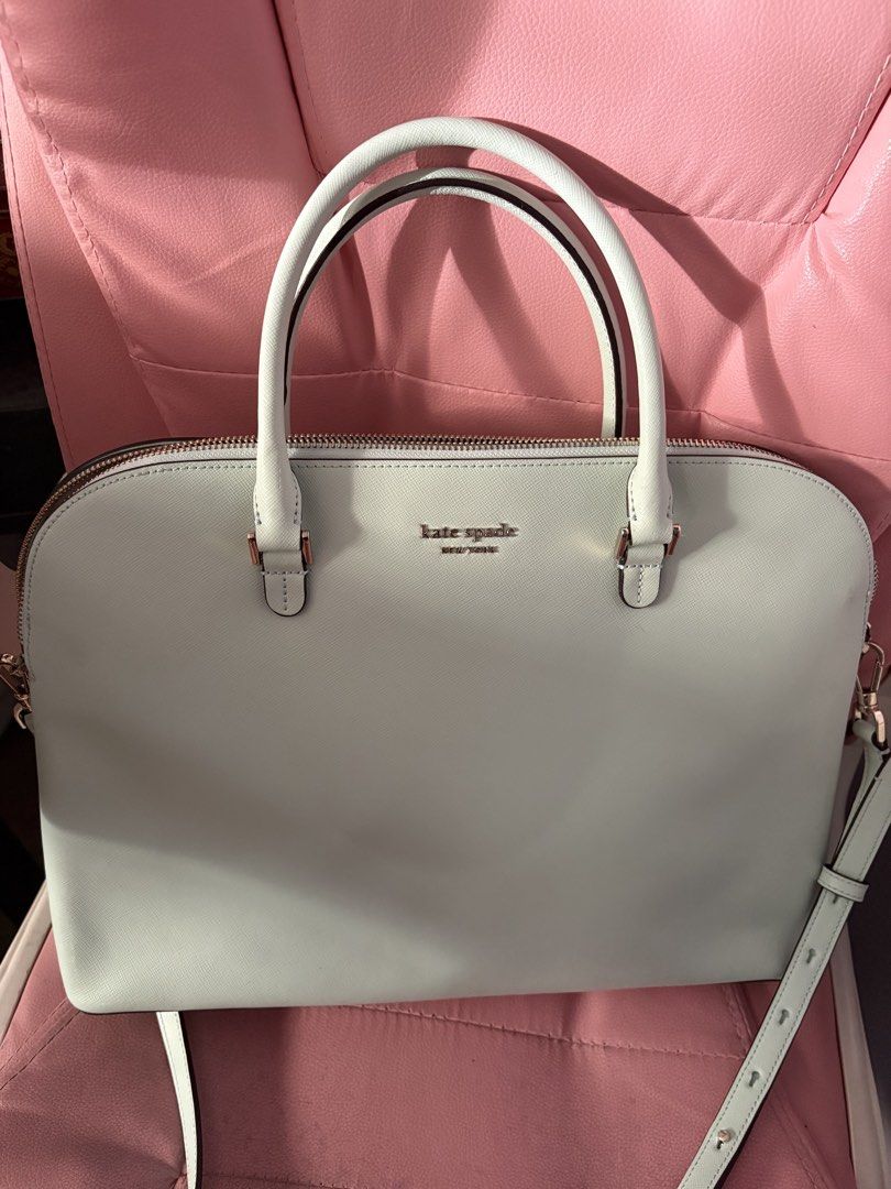 Kate Spade Laptop Bag (Category: Shoulder Bags) located in Makati City. Submitted by archmd (Listing ID 1469708449, Image 2). Description: Kate spade mint green leather laptop bag. Used just once. Selling as this is an extra one. Slightly negotiable..