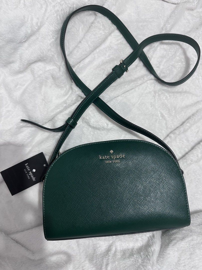 Kate spade perry saffiano dome (Category: Cross-body Bags) located in Malabon City. Submitted by seseche (Listing ID 1469718858, Image 2). Description: Kate spade Perry Saffiano leather dome bag in color deep jade.