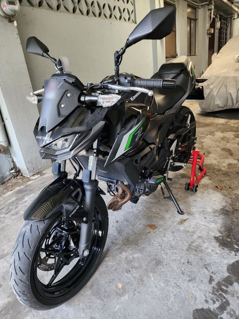 Kawasaki Z 500 Motorcycle (Category: Motorbikes for Sale) located in Quezon City. Submitted by mcons_cn9a (Listing ID 1469583356, Image 3). Description: Kawasaki Z500 2024 mdl 451cc bigbike odo 3500km complete papers OR CR under my name registered until 2028 complete 2 keys all stock no issues 230k negotiable rfs mas trip ko ang touring bike 0945 3000 528.