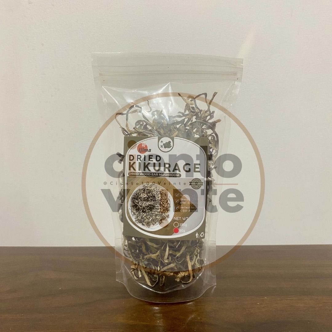 Kikurage Dried Mushroom 50g (Category: Other Food & Drinks) located in Manila. Submitted by ciento100veinte20 (Listing ID 1469620912, Image 1). Description: ITEM: Kikurage Dried Mushroom 50g ORIGIN: Japan STOCK: 1,000 WHOLESALE: PM to join our Resellers Group. Open for Drop Shipping. Location: Sta. Ana Manila Mode of Delivery: Lalamove or Tiktok Parcel Checkout MOP: GCASH OR BPI Description: 🍄 Kikurage Dried Wood Ear Mushroom – Japan – Dried woo