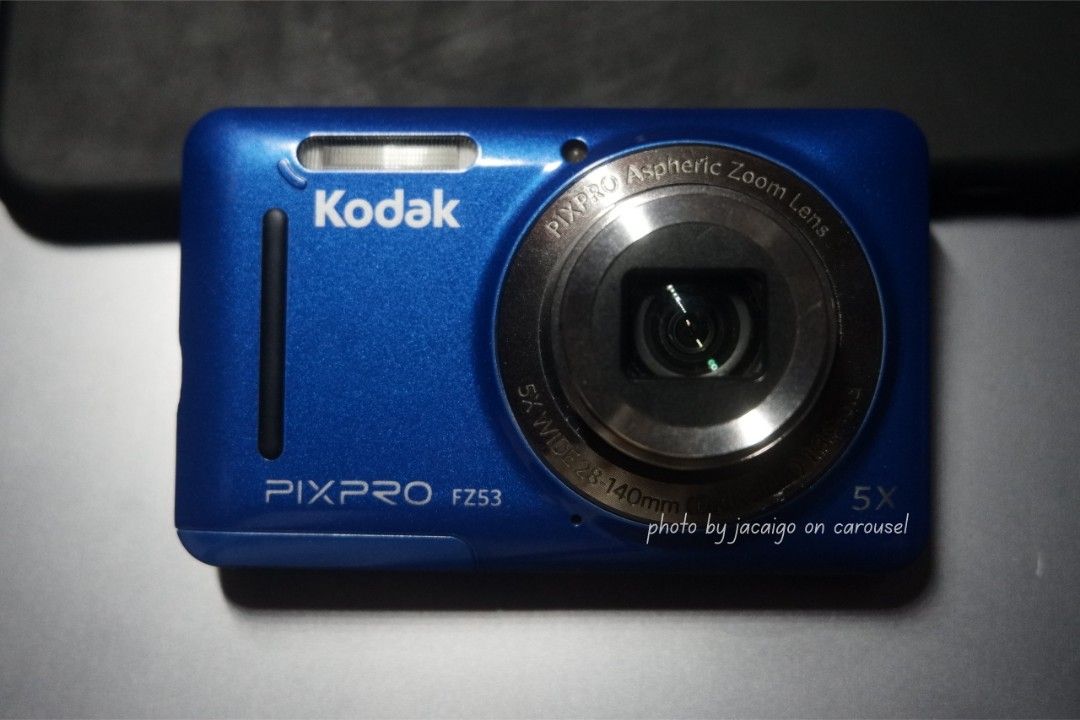 Kodak Pixpro FZ53 Digital Camera (Category: Cameras) located in Mandaluyong City. Submitted by jacaigo (Listing ID 1469678896, Image 1). Description: 📸 KODAK PIXPRO FZ53 (BLUE) ₱3999 + SF Inclusions: — Original Battery — SD Card — Charger — Camera Case No functional issue, only a minor cosmetic flaw (see photos). Ready to use. MOP: GCASH Can do meet-ups in any MRT-3 STATIONS Delivery: Lalamove/Grab Express (Shipping fee shouldered by buyer / Wit