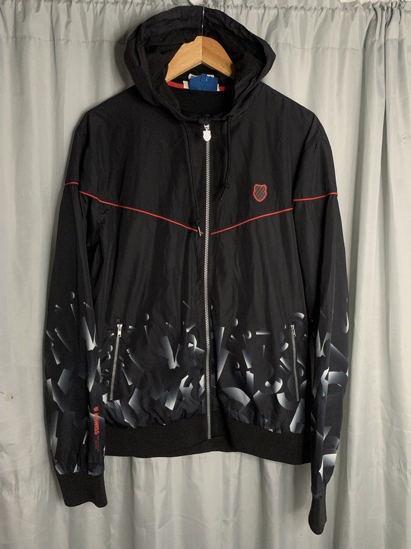 K-swiss windbreaker (Category: Coats, Jackets and Outerwear) located in Cabuyao City. Submitted by marcmateo112625 (Listing ID 1469740029, Image 2). Description: ⚠️ Please manage your expectations ⚠️ Color may vary due to lighting ⚠️ Legitimacy not guaranteed (thrifted item) 💳 Mode of Payment: GCash / GoTyme Bank 🚚 Courier: J&T Only 📍 Location: Cabuyao, Laguna 📩 Message me or request a video call for inquiries.