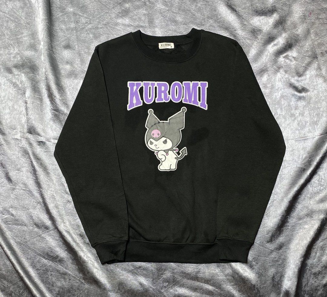 Kuromi Rubberized Print Black Sweater (Category: Coats, Jackets and Outerwear) located in General Trias. Submitted by kevinthriftshop (Listing ID 1469585061, Image 1). Description: .