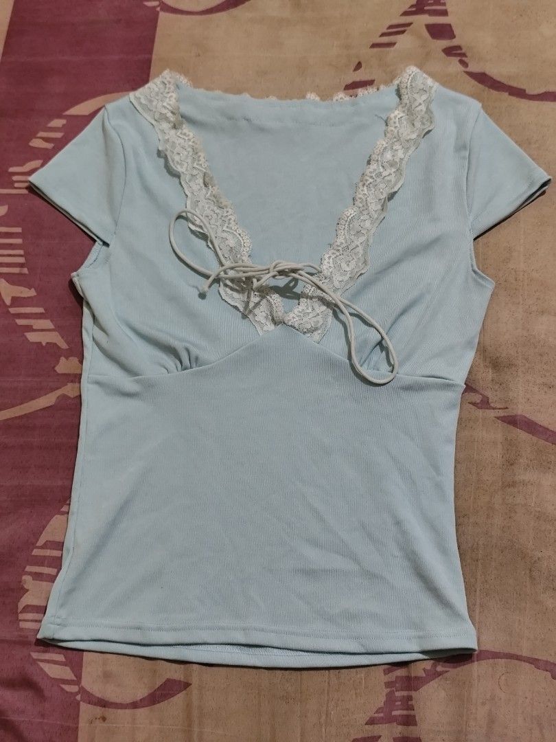 Lace v neck top (Category: Blouses) located in Manila. Submitted by allaincecb (Listing ID 1469651407, Image 2). Description: .