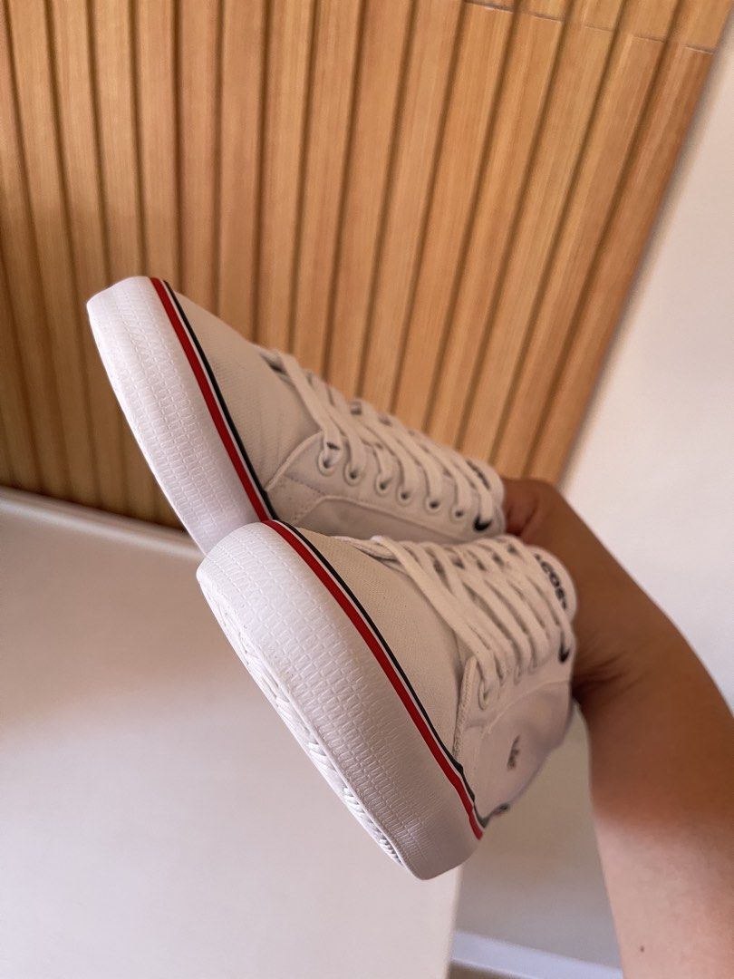 Lacoste Lerond Tricolor Sneakers (Category: Sneakers) located in Baler. Submitted by declutterwithrhys (Listing ID 1469597307, Image 2). Description: FOR SALE (PLEASE MAKE READING A HABIT) LACOSTE LEROND 218 1 QSP CANVAS SNEAKERS FOR MEN COLOR WHITE, RED, AND NAVY BLUE SIZE 9 US 8 UK 42 EURO 28 CM CAN FIT SIZE 8.5 US 7.5 UK 41 EURO 27.5 CM SUPER NICE IN ACTUAL IN EXCELLENT CONDITION COLOR RATE 9/10 KINDLY CHECK THE PHOTOS FOR THE COMPLETE DETAILS