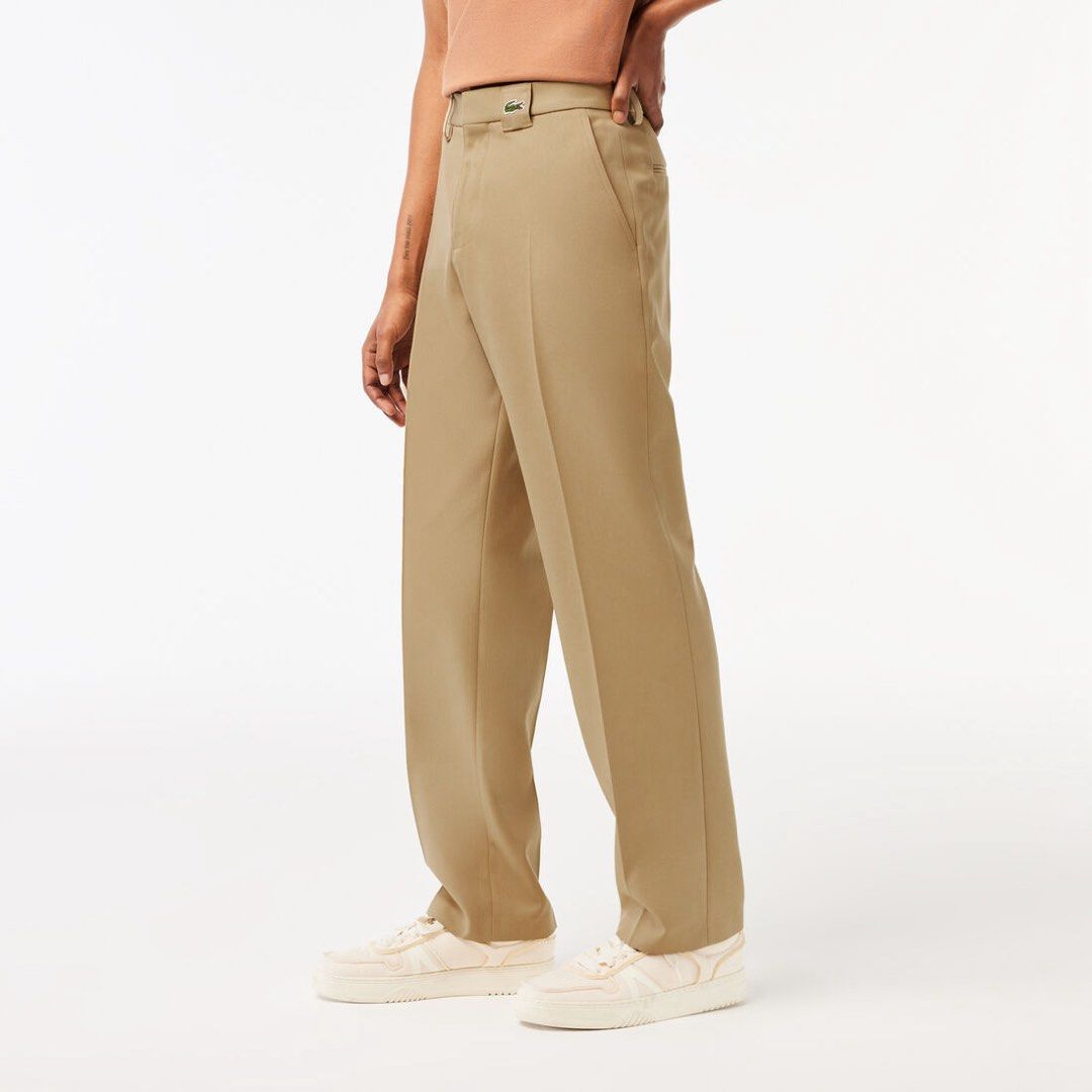 Lacoste Men's Khaki Chino Pants (Category: Chinos) located in Mandaluyong City. Submitted by fellas_ph (Listing ID 1469663309, Image 1). Description: Excellent condition No issues 32-34" Waistline 38" Length 12" Thigh 8" Opening/Hem.