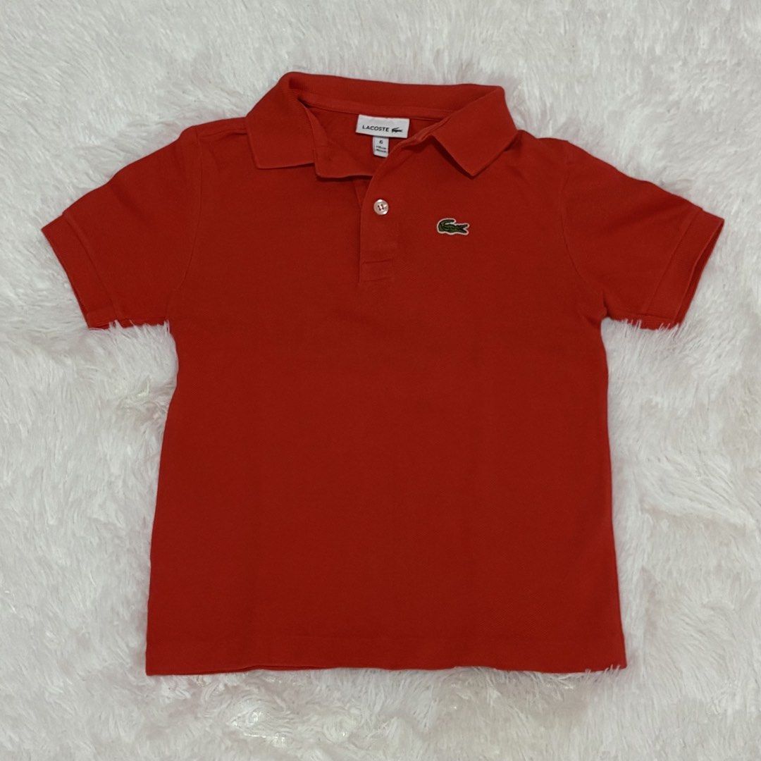Lacoste Polo Shirt (Category: Babies & Kids Fashion) located in San Pablo. Submitted by najasemed (Listing ID 1469700153, Image 1). Description: Size 6 .
