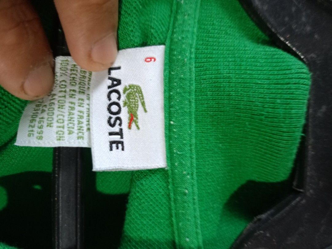 Lacoste poloshirt (Category: Formal Shirts) located in Manila. Submitted by raymund2501 (Listing ID 1469580082, Image 3). Description: for sale Lacoste size 6 on tag 24 x 28 inches dimension good condition.