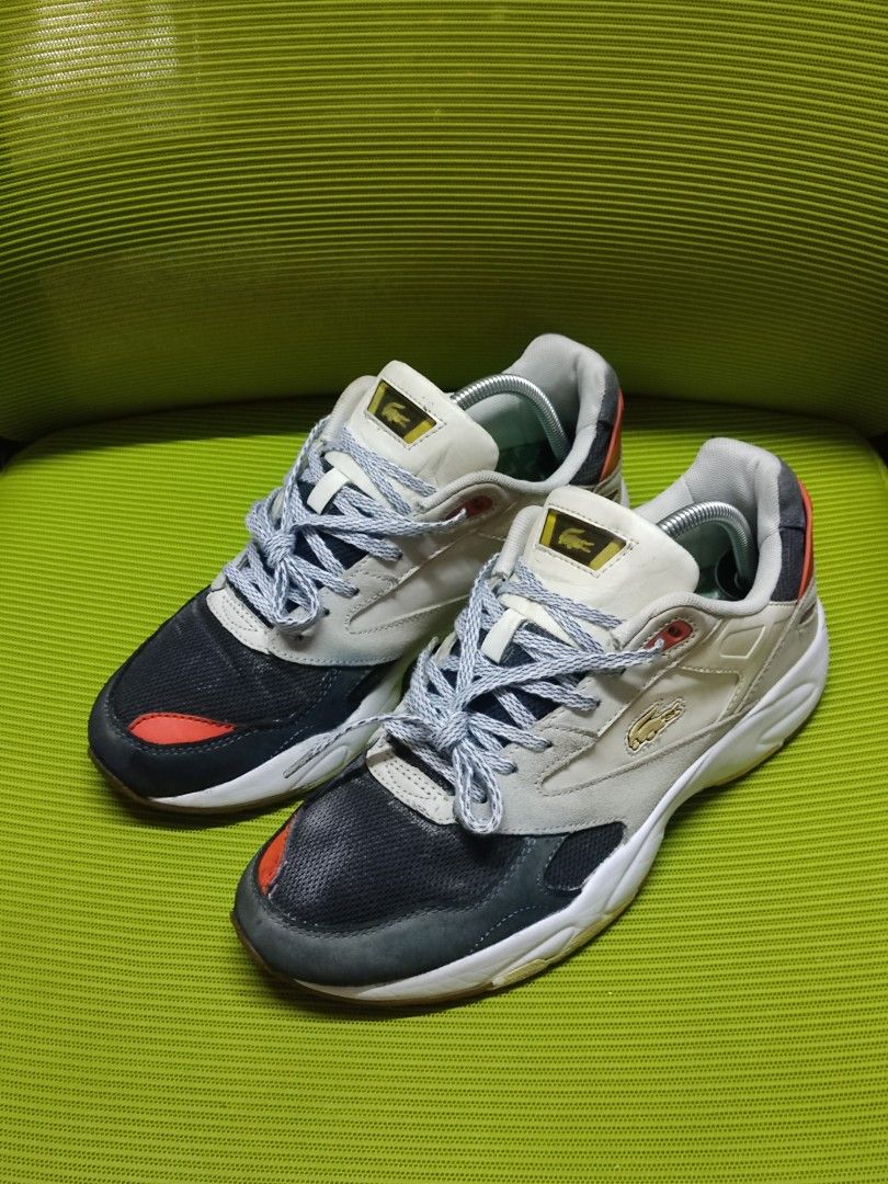Lacoste Sneakers Men (Category: Sneakers) located in Quezon City. Submitted by brandooon13 (Listing ID 1469584071, Image 1). Description: Lacoste Storm 96 Lo Men's Sneakers - 7/10 condition WYSIWYG - The original color of the mesh upper is white but professionally dyed to prevent more bleeding that came from the toe box. - Personal pair not thrifted. No sole seps either, just signs of usage. - Please manage your expectations --- 1OOO only 📍SM No