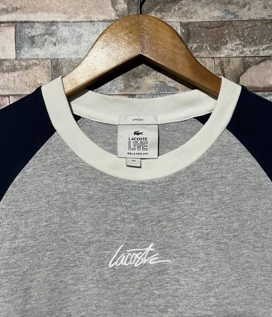 LACOSTE UNISEX TWO-TONE SHIRT (Category: Luxury Apparel) located in Caloocan City. Submitted by wewearworn (Listing ID 1469601324, Image 3). Description: Small Best Fit 18.5 x 27 Excellent No Issues 9.5/10 Color Rate.