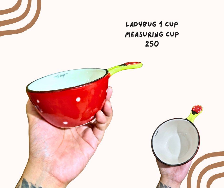 Ladybug 1 Cup Measuring cup (Category: Cookware & Accessories) located in Pasig City. Submitted by homeyvibesph (Listing ID 1469737871, Image 1). Description: .
