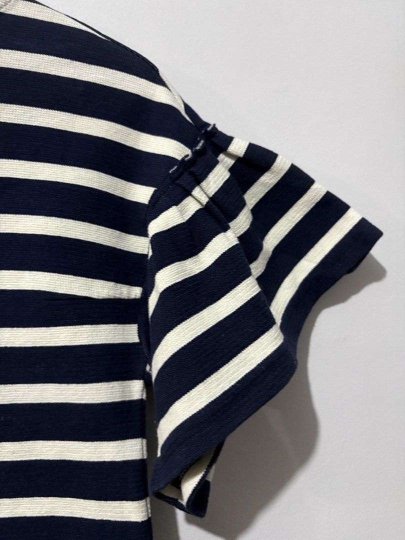Lanvin En Bleu Ruffled Sleeves (Category: Blouses) located in Makati City. Submitted by ThriftedGoods (Listing ID 1469687346, Image 3). Description: Feel free to ask for more detailed photos In excellent condition No issues Length-22 Width-18.