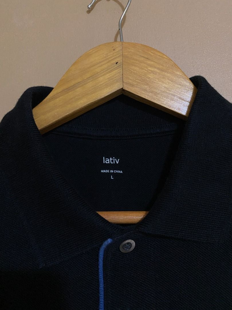 Lativ Black Polo Shirt (Category: Tshirts & Polo Shirts ) located in Cadiz. Submitted by thespotcdz (Listing ID 1469594485, Image 2). Description: Large on tag Fits Medium Width 19.5" Length 26" 9/10 rate .