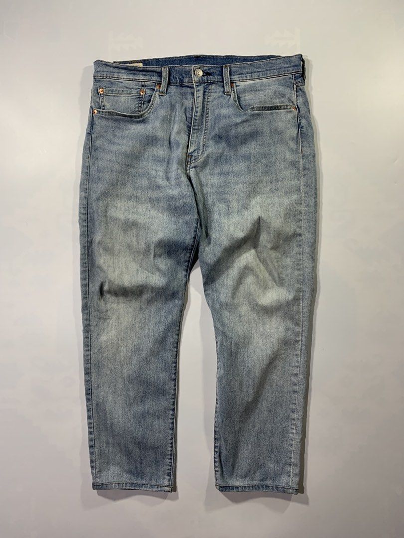 Levi’s 502 Pants (Category: Jeans) located in Aurora. Submitted by cpr_garments13 (Listing ID 1469679530, Image 3). Description: Models height 5’6 34x32 on tag Measurements •Waist:36 •Thigh:12.5 •Length:36 •Leg opening:7 Excellent condition -Altered Length .