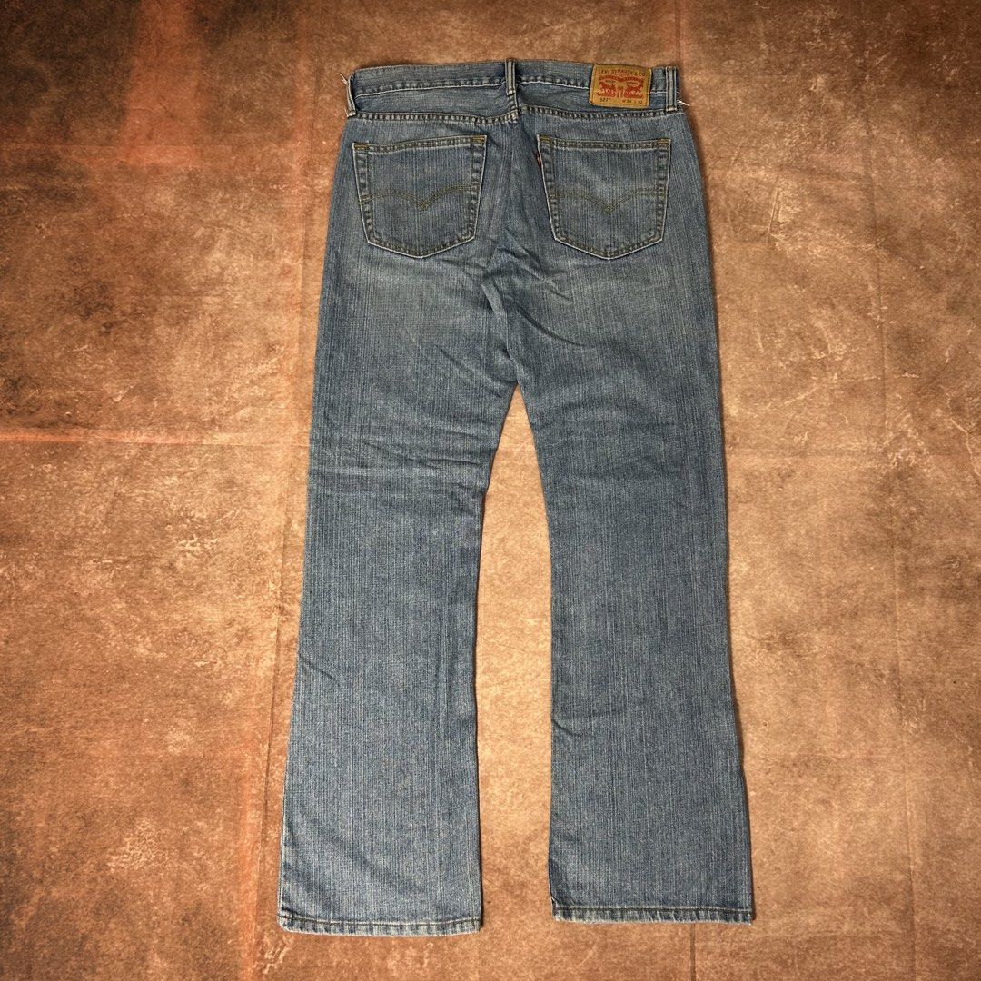 LEVIS 527 LOW BOOTCUT JEANS (Category: Activewear) located in Dasmarinas. Submitted by 2slickdeals_ (Listing ID 1469744384, Image 2). Description: SIZE 34 ON TAG 34 WAIST 11 THIGH 42 LENGTH 9 HEM ISSUE: MINOR DOT STAIN CHECK LAST PIC. J&T / LALAMOVE / PICK UPS!.