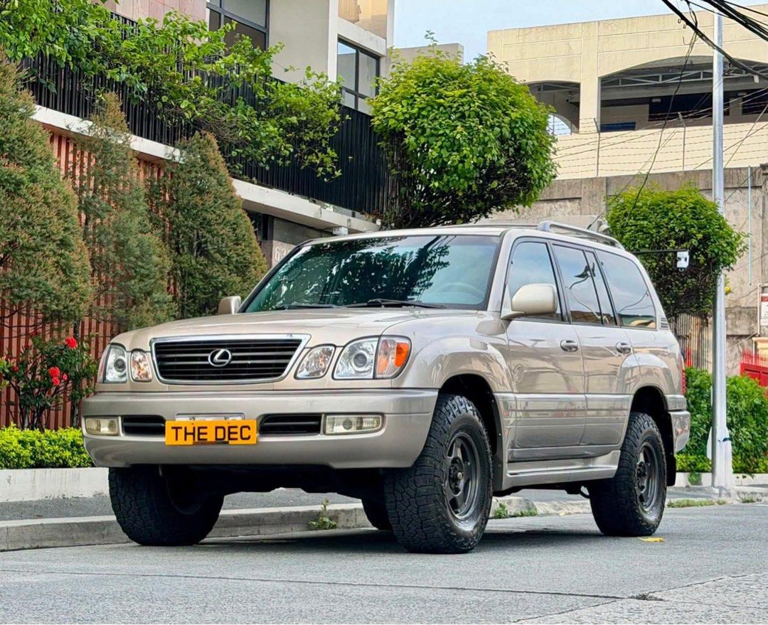 Lexus LX470 4x4 Auto (Category: Used Cars) located in Manila. Submitted by quality_cars (Listing ID 1469724748, Image 2). Description: FOR SALE - Guaranteed Best Buy! ✅ Brand: Lexus Model: LX470 Year Model: 1999 - 2000 Transmission: AUTOMATIC Color: Champagne Gold Fuel Type: 4.7 V8 Gas 4x4 Mileage: 128K Mileage Ending Plate: “2” Monday Coding MY SELLING PRICE: 1.233m Trade In Ok, Financing Ok Upgrades worth 300K Upgraded Mags and Tyres Tough Dog 