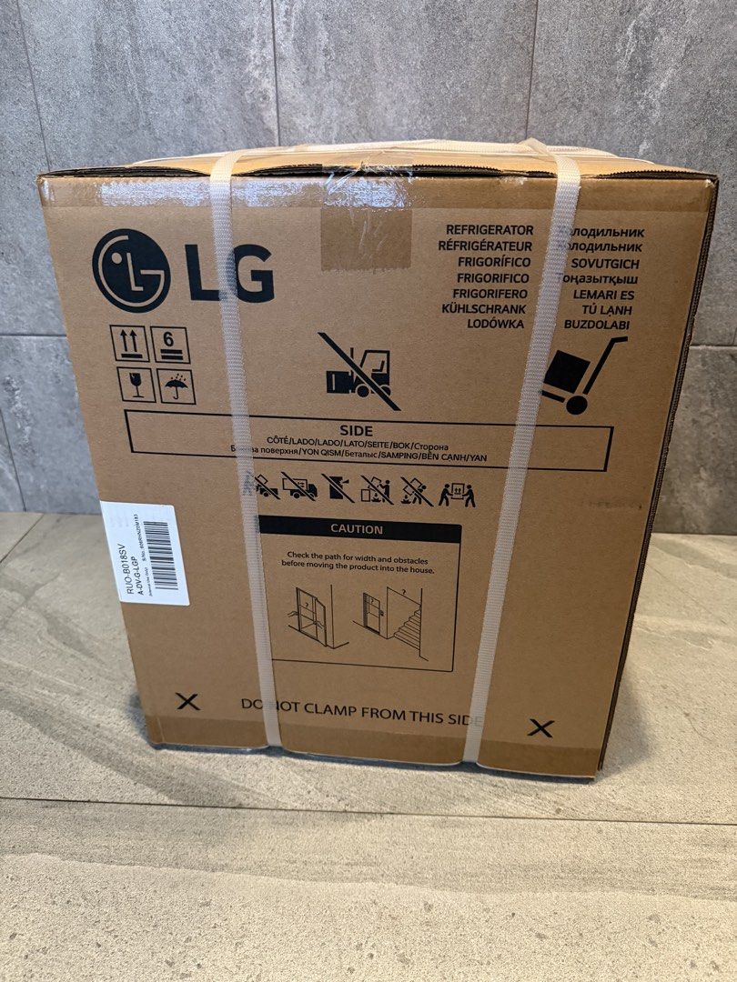 LG Personal Silver Refrigerator (Category: Refrigerators and Freezers) located in Quezon City. Submitted by marj.delossantos (Listing ID 1469756628, Image 1). Description: - Brand new LG refrigerator in original factory box - Model: RUO-B018SV - Finish: Prime Silver - Voltage: 230V, 60Hz - Condition: Unopened packaging with all straps and seals intact - Delivery/Pickup: Direct pickup or delivery arrangement required due to size and weight - RFS: 
