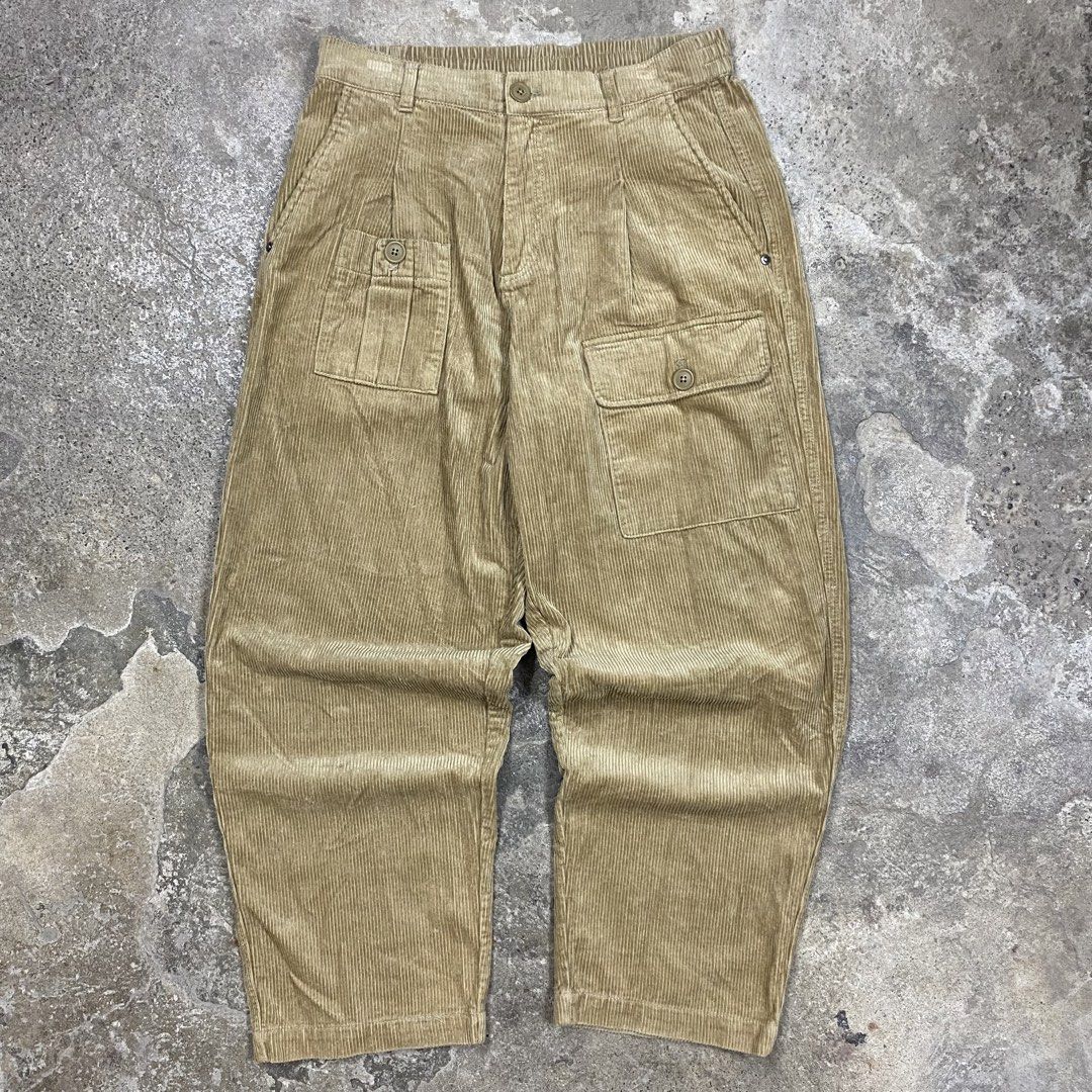 LI-NING Corduroy Wide Pants (Category: Jeans) located in Cebu City. Submitted by cebuvntgvibes (Listing ID 1469599071, Image 2). Description: 16W x 39L (size 30-34) Leg Opening: 9in . Good as bnew. Baggy fit. Functional pockets. No issue. . Mine ₱1,000+sf.