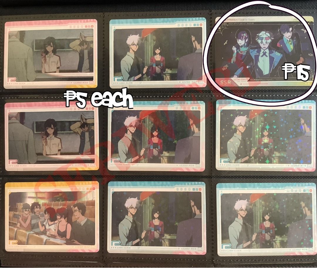Link Click Shiguang Dailiren (Category: Raw Singles) located in Mandaluyong City. Submitted by seriweri (Listing ID 1469631568, Image 1). Description: First-time seller, bare with me! ^^; Can do take all for ₱545, 107 cards total! RFS: Dupes Brand New (only opened to see cards) Characters: Cheng Xiaoshi, Lu Guang, Qiao Ling, Xia Fei, Vein Payment: GCash Delivery: Lalamove or J&T (sf shouldered by buyer) Loc: Mandaluyong (can do meetups at greenhi