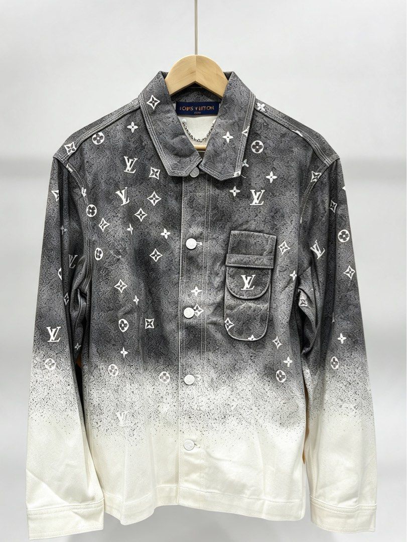Louis Vuitton Monogram Denim Jacket (Category: Coats, Jackets and Outerwear) located in Manila. Submitted by style_hoods (Listing ID 1469623487, Image 1). Description: - Louis Vuitton denim jacket - Classic all-over monogram pattern - Dark blue wash with gold-tone hardware - Front button-up closure with chest pockets - Clean collar and structured fit - Great piece for layering - Lalamove pick-up available.