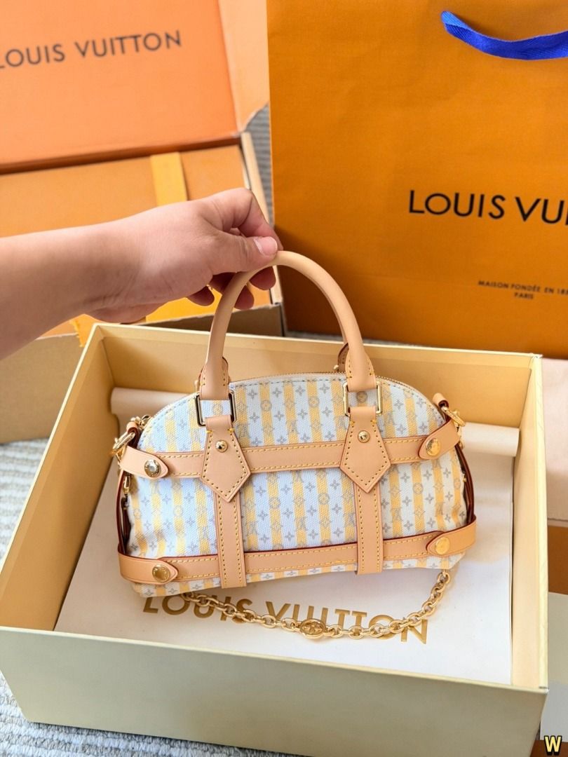 Louis Vuitton Monogram Striped Handbag(from china） (Category: Luxury Bags & Wallets) located in Pasay City. Submitted by thesky-- (Listing ID 1469653551, Image 2). Description: LV Alma BB New Shell Bag The LV Alma BB Shell Bag features the classic Monogram denim with natural leather trim, giving it a vintage yet stylish vibe! Perfect for hand-carrying or crossbody, it’s super easy to handle for daily commutes or casual outings ✨. The denim materi