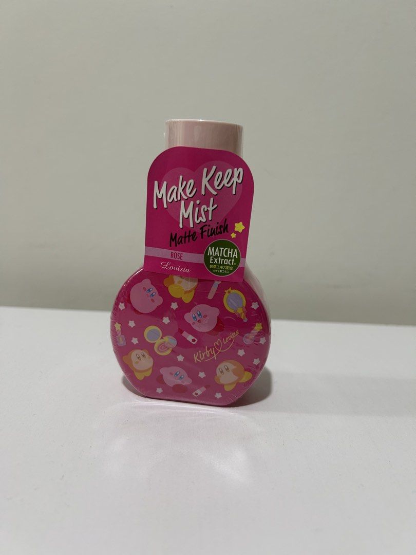 Lovisia Star Kirby Face Mist 02 (Category: Face Care) located in Rizal. Submitted by CMaeCAme (Listing ID 1469644055, Image 1). Description: • Matte / foggy finish designed to keep makeup in place. • Infused with matcha extract and rose scent..