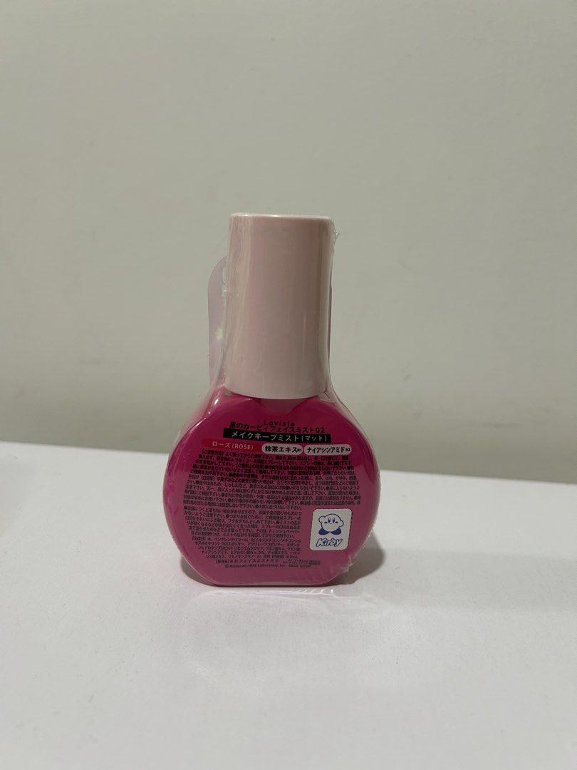 Lovisia Star Kirby Face Mist 02 (Category: Face Care) located in Rizal. Submitted by CMaeCAme (Listing ID 1469644055, Image 2). Description: • Matte / foggy finish designed to keep makeup in place. • Infused with matcha extract and rose scent..