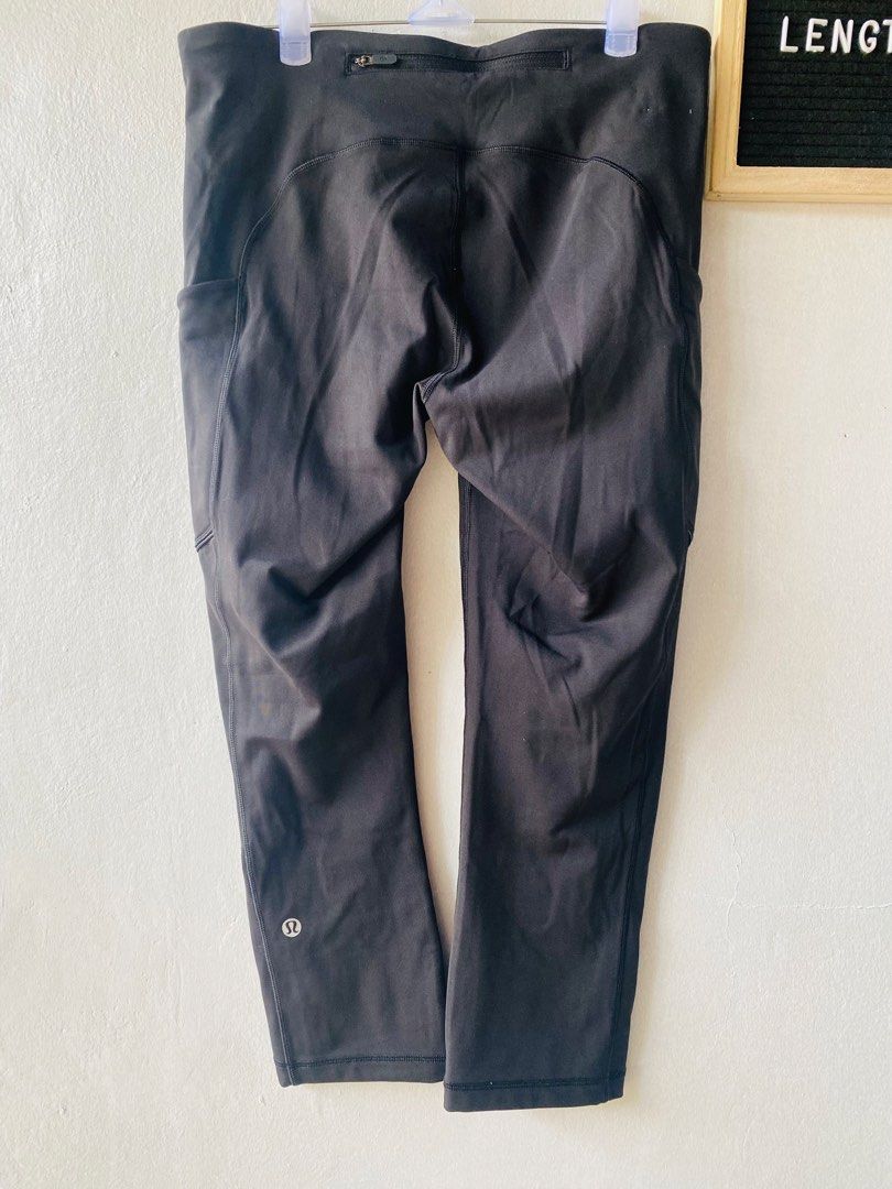 Lululemon Black Leggings (Category: Activewear) located in Caloocan City. Submitted by lovemyclothes21 (Listing ID 1469611645, Image 3). Description: - Brand: Lululemon - Color: Classic Black - Size/Fit: Fits waist 28" - 30", 21" length - Features: Dual side pockets and a secure back zipper pocket at the waistband - Branding: Iconic Lululemon logo on the lower left leg - Material: Super stretchy, breathable, and comfortable fabric.