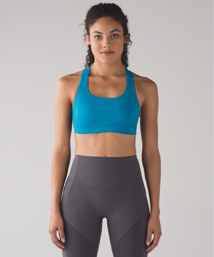 Lululemon Fast Lane Bra dot 10 (Category: Activewear) located in Rosales. Submitted by dariang22 (Listing ID 1469606082, Image 2). Description: - Brand: Lululemon - Style: Energy Bra (Bright Blue) - Design: Racerback with back cutout and reflective logo - Features: Soft, stretchy athletic fabric with removable padding - Fit: Supportive for workouts, runs, and gym sessions - Condition: Clean and ready to wear.