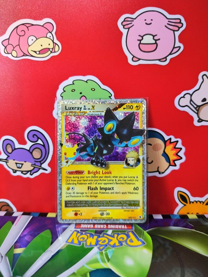 LUXRAY GL LV.X CELEBRATIONS (109/111) (Category: Raw Singles) located in San Antonio. Submitted by lansbitshop (Listing ID 1469710880, Image 1). Description: LUXRAY GL LV.X (109/111) ✨ Condition: Near Mint 💯 100% Authentic / Original Pokémon TCG 📍 TERMS & CONDITIONS: 💳 Payment: Payment First via GCash / Gotyme 📦 Packaging: Sleeve + Toploader + Cardboard included 🚚 Shipping: J&T (Buyer shoulders fee) ❌ NO Cancellations once order is confirmed