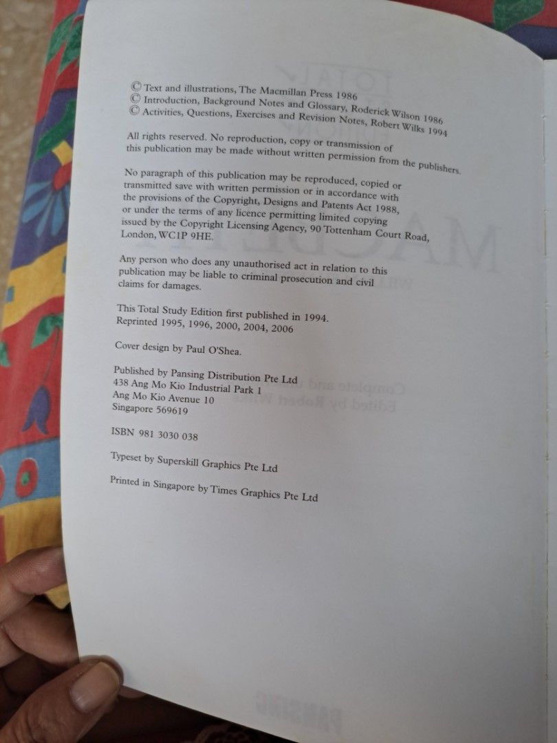Macbeth (Category: Textbooks) located in Singapore. Submitted by grapp (Listing ID 1469657411, Image 4). Description: .